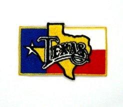 Texas on State Flag Badge Custom Embroidered Patch - £4.26 GBP