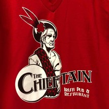 The Chiftain Irish Pub &amp; Restaurant V-neck red Tshirt size M - £18.84 GBP