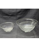 1930s FEDERAL GLASS Clear FEG19 Ribbed Mixing Bowl, ROLLED RIM, Foot - P... - $44.52