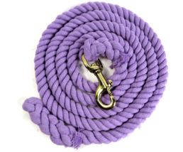 Weaver Leather 5/8&quot; x 10&#39; Foot Heavy Cotton Lead Rope Metal Clasp Purple - £13.66 GBP