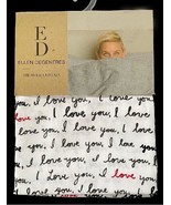 Ellen Degeneres I Love You Red Black White Microfiber Fabric Shower Curt... - $50.56 CAD