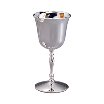 7.25&quot; H 10 Oz Cap Nickel Plated Water Goblet  - £49.21 GBP