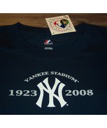 NEW YORK YANKEES YANKEE STADIUM 1923-2008 MLB Baseball T-Shirt MEDIUM NE... - £19.46 GBP