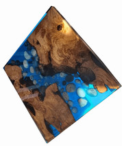 Natural Epoxy Table Top, Diy Wooden Table, Resin Table Top, Ocean Wave Epoxy Art - £238.59 GBP+