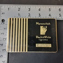 Marcovitch Black &amp; White Flat Pocket Tobacco Cigarette Tin Case - $34.99