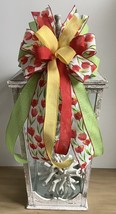 1 Pcs Tulip Print Easter Wired Wreath Bow 10 Inch #MNDC - £31.01 GBP