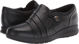 Clarks Shoes Unstructured Un Adorn Loop Leather OrthoLite Comfort Clogs Loafers - £54.69 GBP