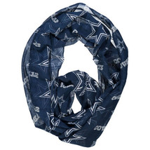 Dallas Cowboys NFL Sheer Infinity Blue Logo Team Scarf - £13.45 GBP