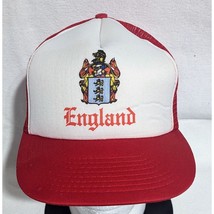 England Great Britain Red Trucker Hat Queen Seal Mesh Snapback - Pre-owned - $14.89