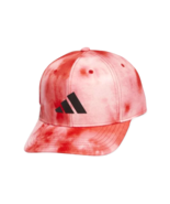 Adidas AEROREADY 3-Bar Tie-Dye Adjustable Snapback Hat Vivid Red OSFM - £25.14 GBP