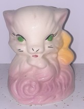 Vintage 1950&#39;s Kitty Cat Planter  4&quot; Vase Pink - £11.74 GBP