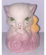 Vintage 1950&#39;s Kitty Cat Planter  4&quot; Vase Pink - £11.72 GBP