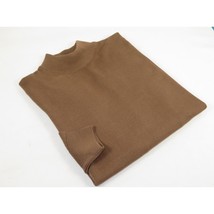 Men's Sweater Knit By BRANGO Turkey Mock Neck Cotton Blend 21050 Coffee image 2
