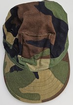 US Army Military Woodland Camouflage Hot Weather Men&#39;s Hat Cap Size Small - $19.75 CAD