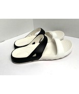 Spenco Womens Size 11 White Black Fusion Slide Slip On Sandal Shoes - £23.31 GBP