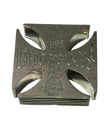 Vintage West Coast Choppers Metal Maltese Cross Ashtray Jessie James Mem... - $152.00