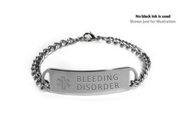 Bleeding Disorder Medical Alert Id Bracelet. Free Medical Emergency Card! - £23.91 GBP
