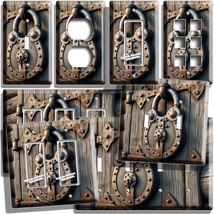 LIGHT SWITCH OUTLET WALL PLATE RUSTIC COUNTRY HEAVY DUTY BARN LOCK WESTE... - €7,86 EUR+