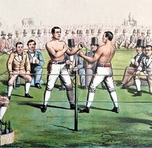Bareknuckle Boxing Championship 1955 Currier &amp; Ives Color Plate Print DW... - $18.00