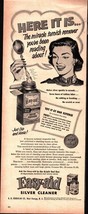 1950 Easy Aid Silver Cleaners Print Ad See 20 Years of Tarnish Melt Away b2 - £19.24 GBP