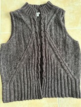 J. Jill  Cable Knit vest Brown Women size M petite - $28.71