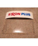 Vintage Exxon Plus Curved Plastic Pump Front Window Display Cover Sign  - $39.99