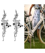 fun decorative bicycle stickers, flowers and butterfly, bike decals - $19.16 CAD