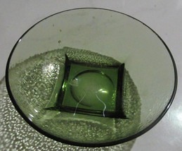 Vintage Hazel Atlas Capri Pressed Green Glass Collectible Serving Bowl - $12.99