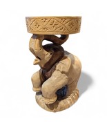 Wood Side Table Elephant 50cm Wooden Night Solid Stool New - $114.01