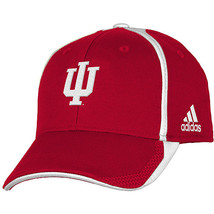  Adidas NCAA College INDIANA HOOSIERS RED Football Curved Hat Cap Size S/M - £19.17 GBP