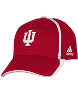  Adidas NCAA College INDIANA HOOSIERS RED Football Curved Hat Cap Size S/M - £19.23 GBP