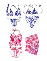 Sunsets Tropical Mist in Blue or Pink Bikini Swimsuit Separates Sz XS-XL NWT  - £31.64 GBP+