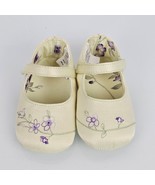 Vintage Gymboree Cherry Blossom Green Purple Satin Baby Girl Crib Shoes ... - £32.14 GBP