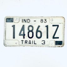 1983 United States Indiana Bartholomew County Trailer License Plate 14861Z - $225.96 MXN