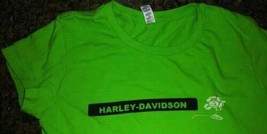 HARLEY DAVIDSON  -ALSTYLE APPAREL &amp; ACTIVE WEAR S GREEN T SHIRT - £2.32 GBP