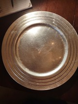 Pier 1 2 Silver Charger Plates Some Scratches - £16.19 GBP