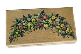 Floral Arch Spray 1360K Susan Winget 1999 Penny Black Wood Mounted Rubbe... - $9.49