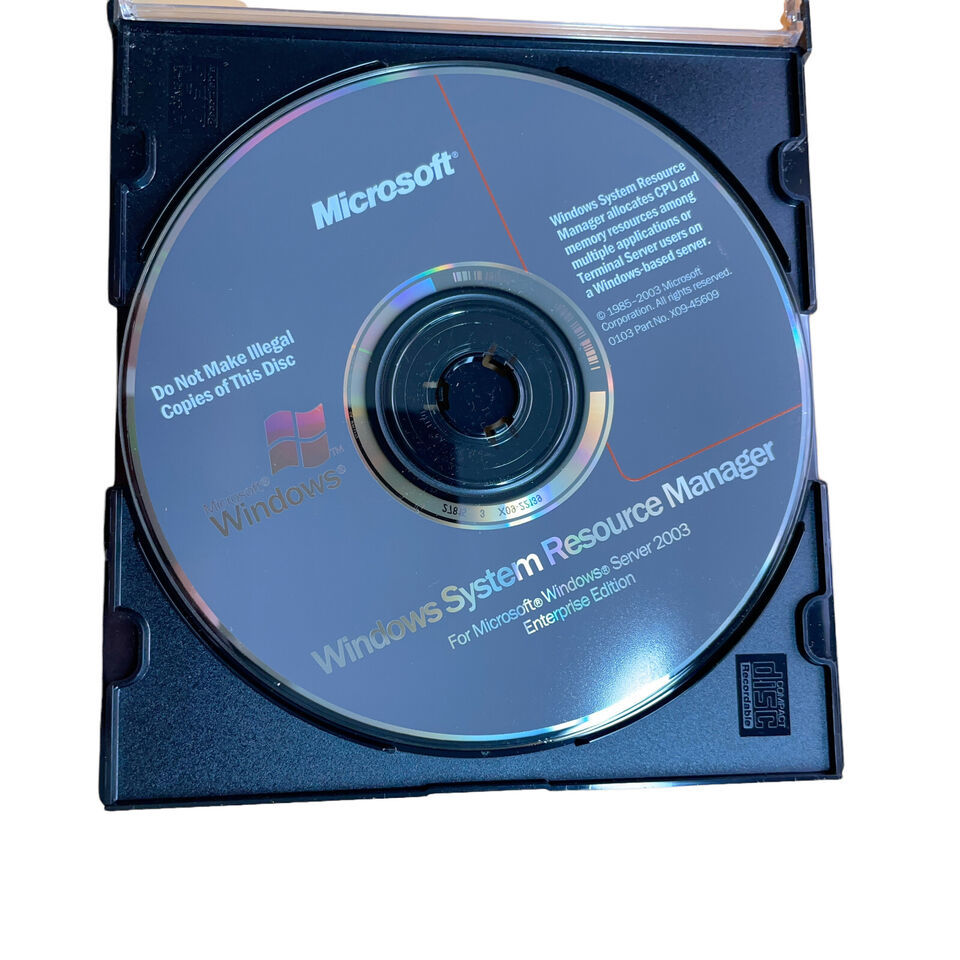 Microsoft System Resource Manager 2003 CD For Windows server Enterprise edition - £6.71 GBP