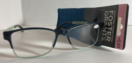 Foster Grant Reading Glasses +2.50 with Case - Adley - £10.35 GBP