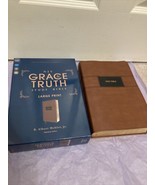 NIV Grace Truth Study Bible LARGE PRINT BROWN LEATHER SOFT RED LETTER - $37.75