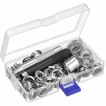 Grommet Tool Kit, Grommet Setting Tool And 100 Sets Grommets Eyelets Wit... - £20.45 GBP