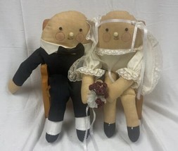 Humpty Dumpty and Bride Stuffed Figures With Bench 13&quot; - £20.49 GBP