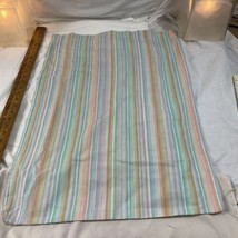 Vintage Springmaid Striped Pillowcase Pastel Pink Blue Green Yellow - £11.87 GBP