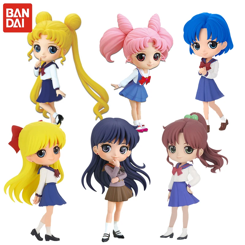Original Bandai Qposket Sailor Moon Figure Tsukino Usagi Mizuno Ami Chibiusa - £34.80 GBP+