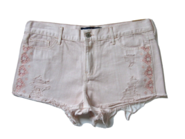 NWT Hollister High Rise Short in Blush Pink Destroyed Embroidered Shorts 28 / 7 - £15.27 GBP