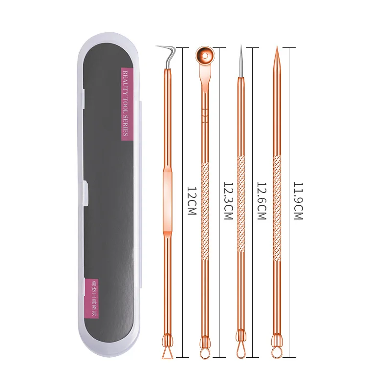 4Pcs/Set Blackhead Comedone Acne Pimple Belmish Extractor Vacuum Blackhead Remov - £19.28 GBP