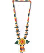 Yellow, Green, White seeds beads handcrafted necklace jewellery AND earr... - £22.09 GBP