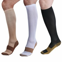 Wholesale Compression Copper Sock Ankle Calf Pain Swelling Relief Sport ... - £46.51 GBP