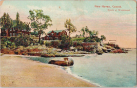 Postcard Connecticut New Haven Beach at Woodmont 1908  5.5 x 3.5 Ins. - £8.14 GBP