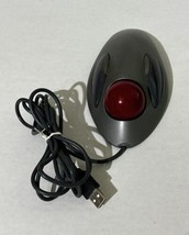 Logitech T-BC21 USB Wired Optical Trackman Red Marble Mouse Trackball - $78.30
